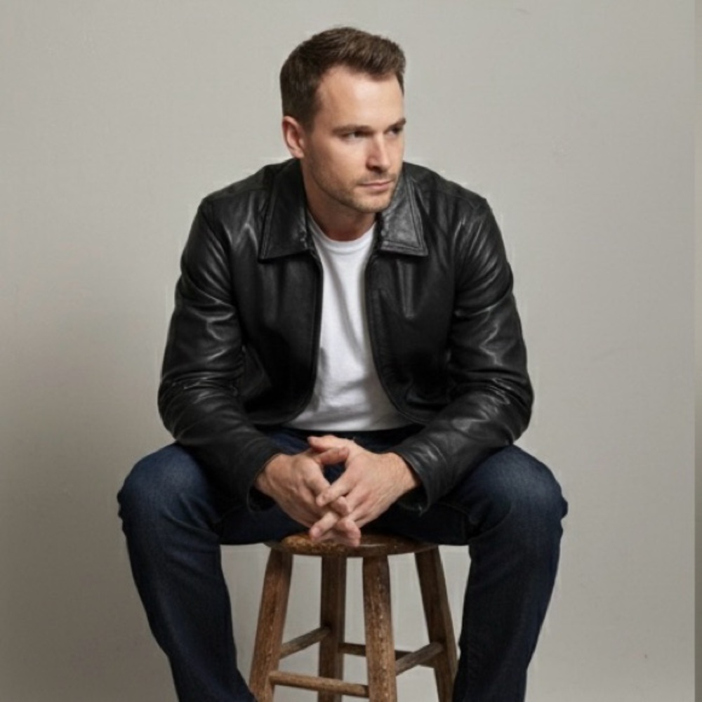 Covington Men's Classic Black Bomber Jacket